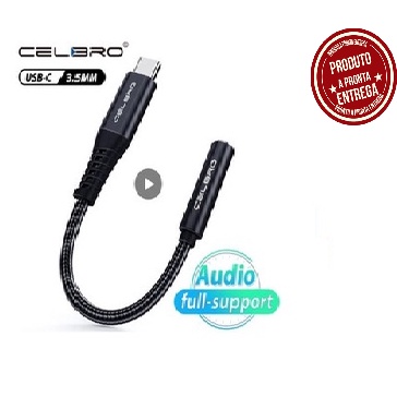adaptador DAC de fone de ouvido USB tipo C para Jack 3.5mm P2 CELBRO