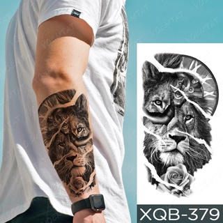 Adesivo De Tatuagem Temporária À Prova D 'Água Cruz De Leão Tatto Braço Lobo Cruz Animais Selvagens Arte Corpo Braço Manga Falsa | Shopee Brasil 320_x_320_jpg