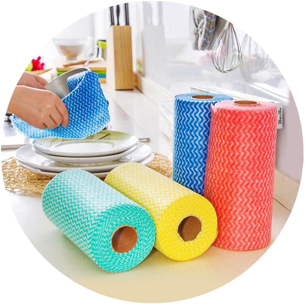 Rolo C/ 50un Pano Limpeza Multiuso Descartavel Tipo Perfex Dia Dos Pais