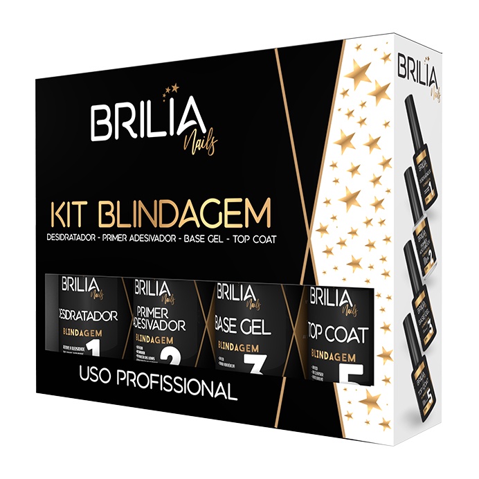 Kit Blindagem com 4 Itens (Desidratador, Primer Adesivador, Base Gel e