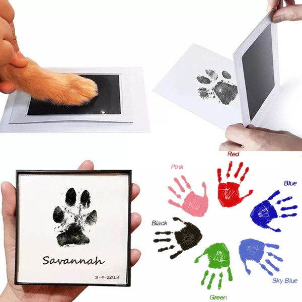 Safe Nontoxic Baby Footprints Handprint No Touch Skin Inkless Ink Pads