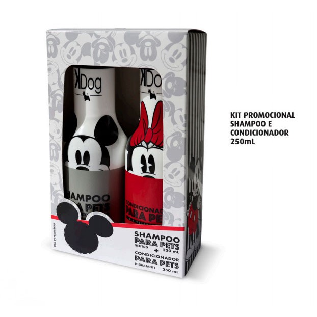 Kit Shampoo e Condicionador para Pets Cachorro e Gato 250ml cada KDog