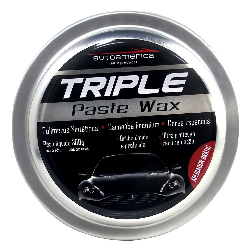 CERA DE CARNAUBA TRIPLE PASTE WAX 300G AUTOAMERICA Shopee Brasil