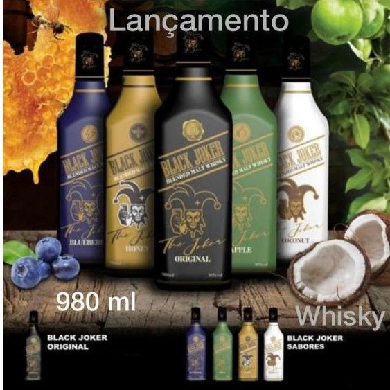 Whisky Black Joker Apple 980ml Escorrega o Preço
