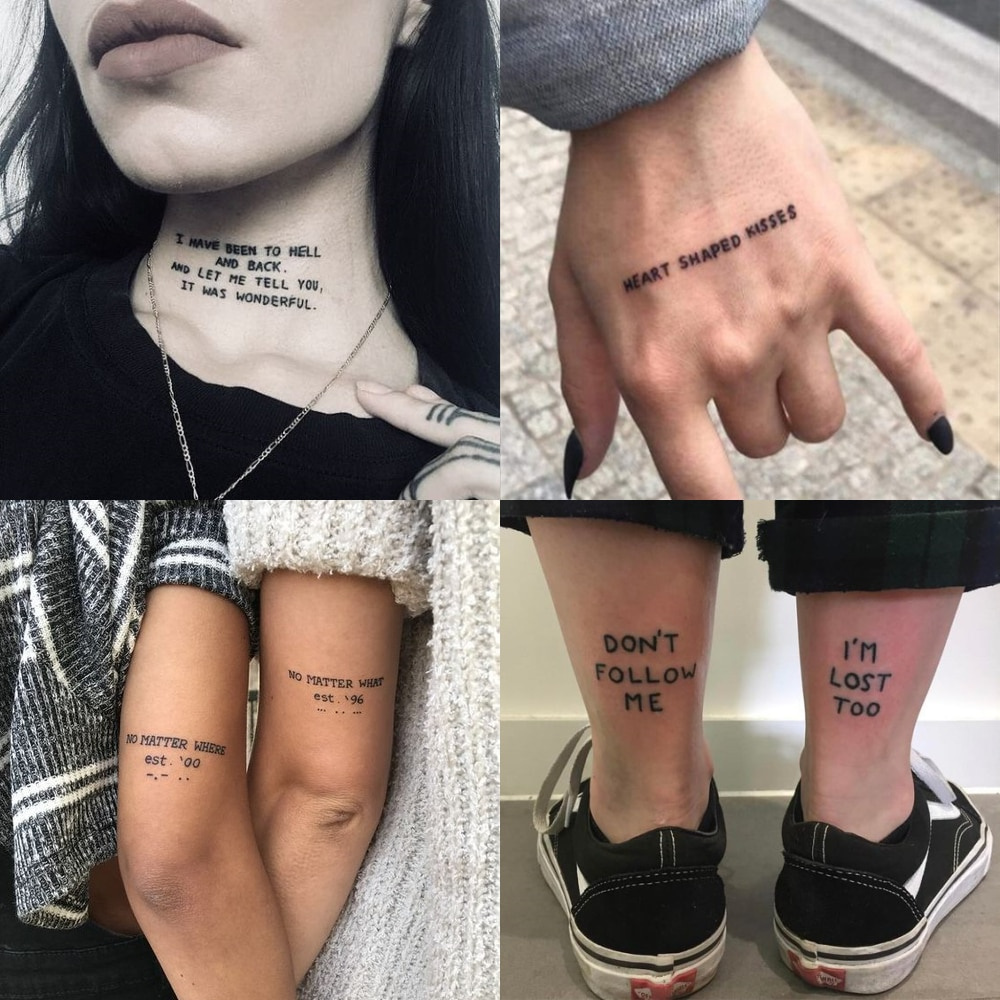 30 Folhas Ins Adesivo De Tatuagem Temporária À Prova D 'Água Diabo Doesn' T Sono Inglês Letras Tatoo Falso Pulso Do Pescoço Para A Mulher Dos Homens | Shopee Brasil 1000_x_1000_jpg