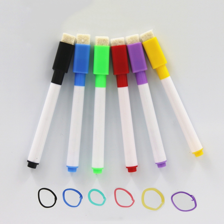 6Pcs/Set Whiteboard Pen Erasable Dry White Board Markers