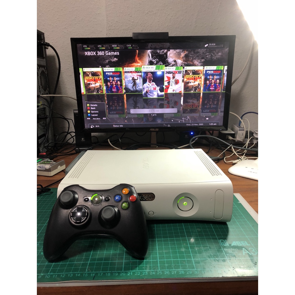 Microsoft Xbox 360 Fat 120gb Usado Destravado LTU Rgh 3.0 Escorrega