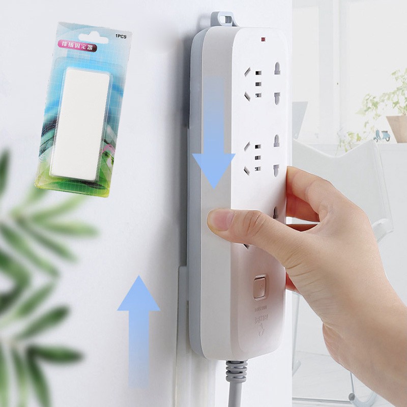 Suporte Fixador Adesivo de Parede para Extensão/Tomada Elétrica