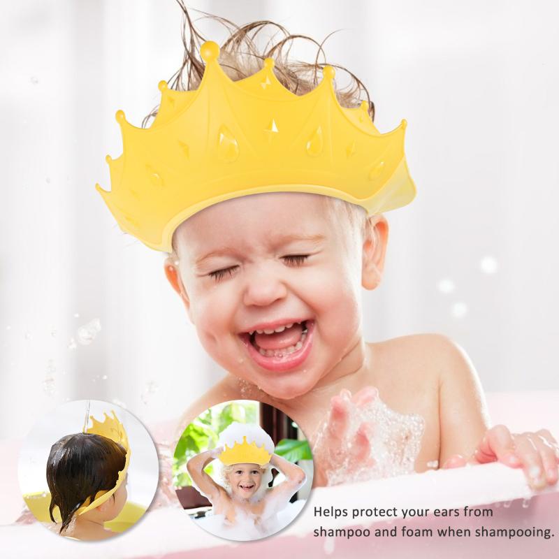 Baby Bath Cap Adjustable Shampoo Shield For Kids Toddler Infant Shower