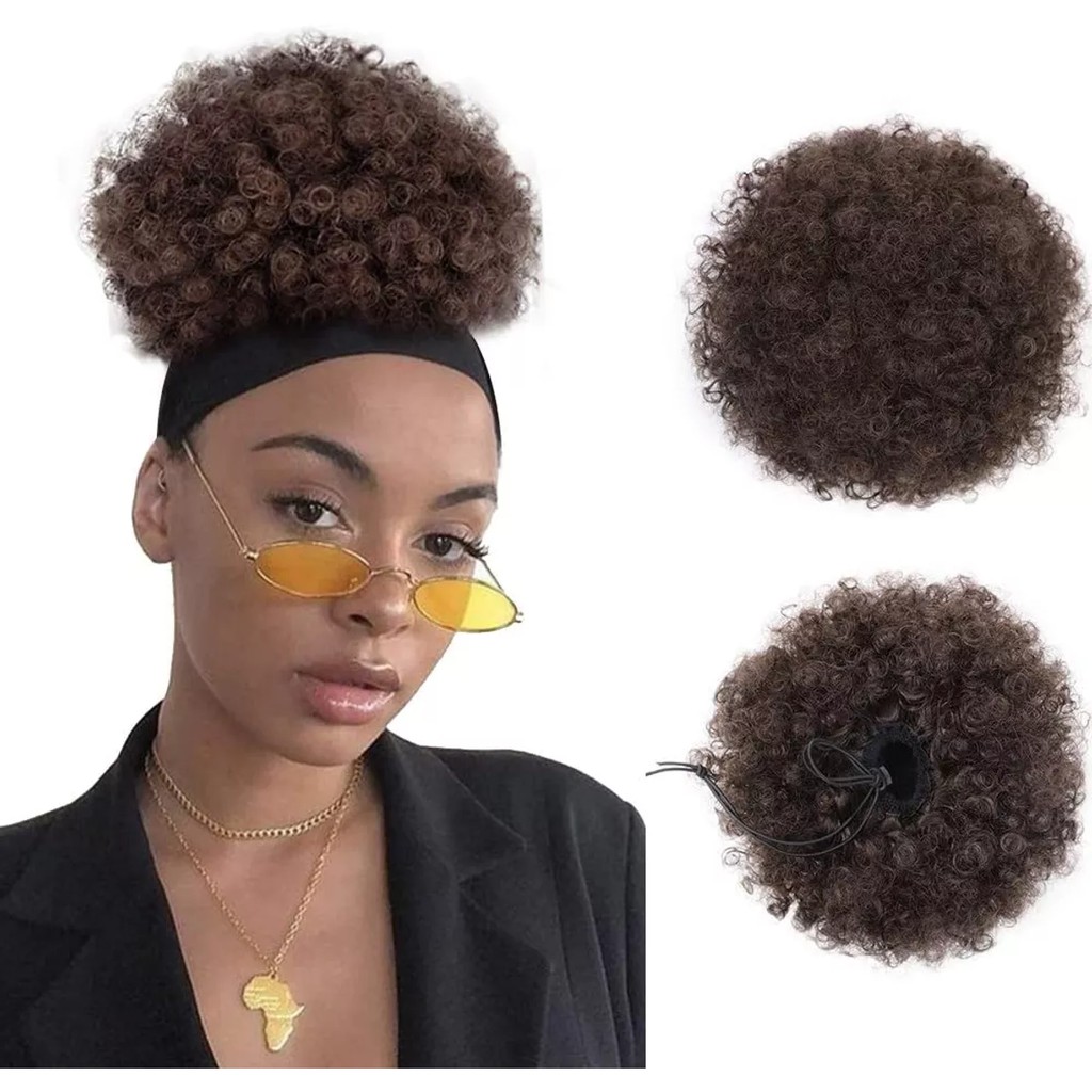 coque chocolate afro cacheado penteado aplique rede interna Shopee Brasil
