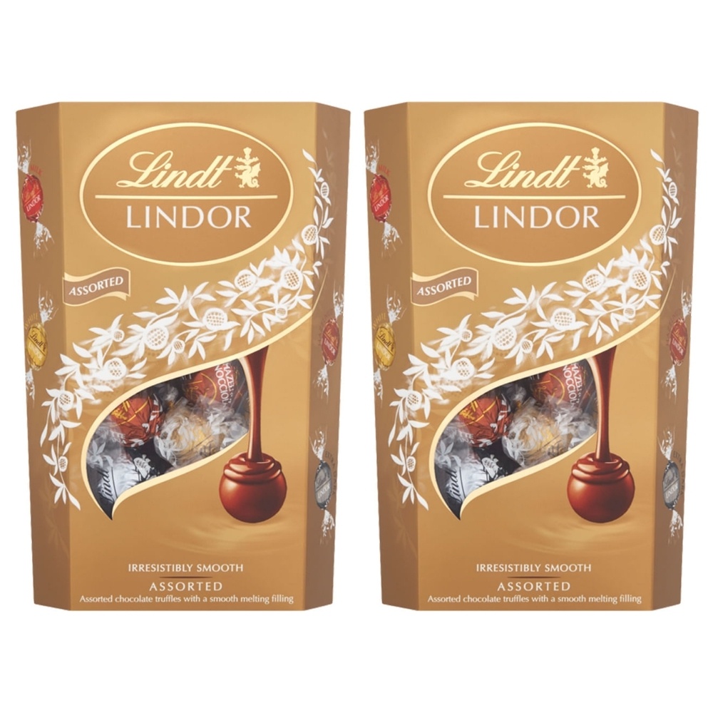 Bombom de Chocolate Suico Lindt Lindor Sortido 2 Caixas 200G Shopee