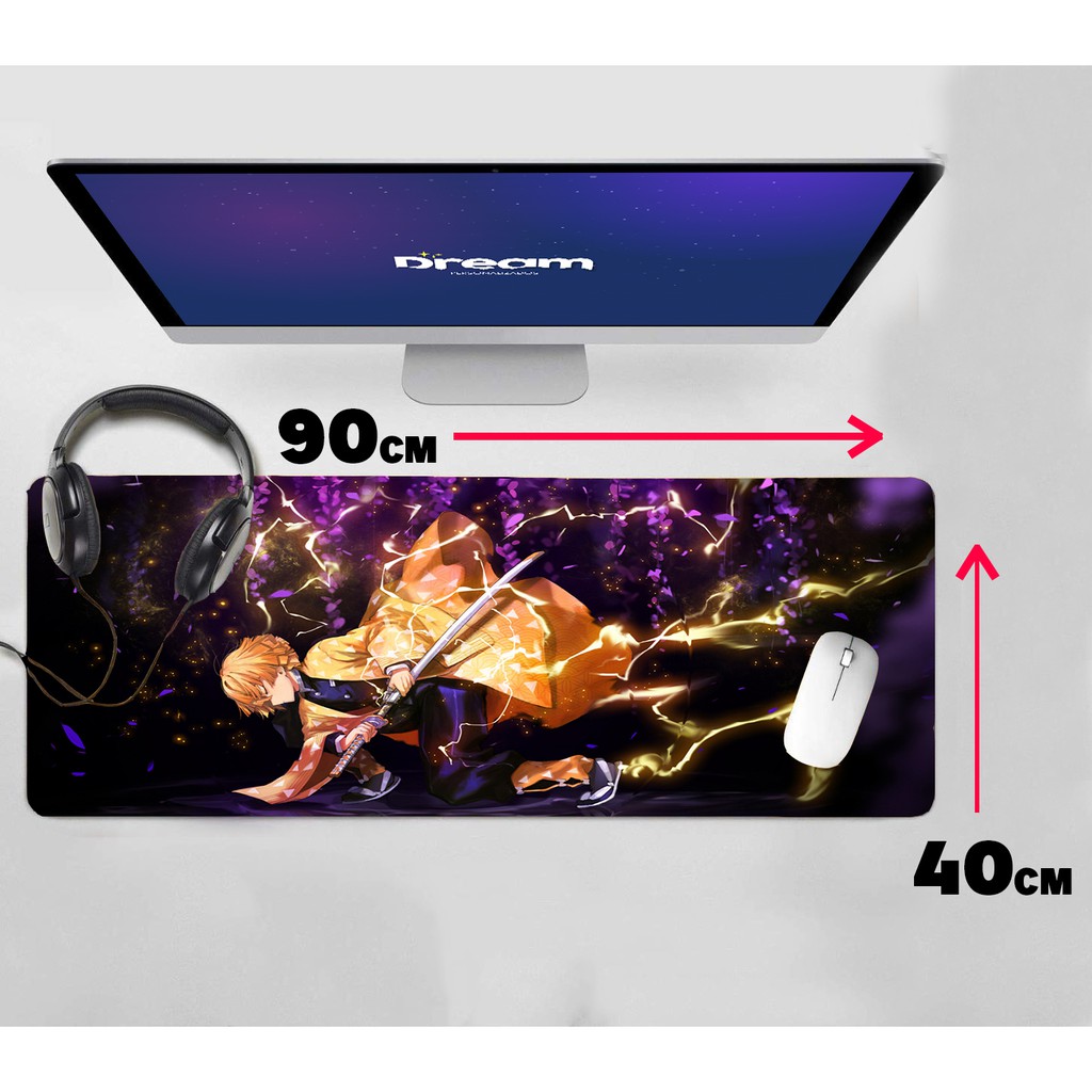 Mouse Pad Gamer Demon Slayer Kimetsu no Yaiba Zenitsu Anime Extra