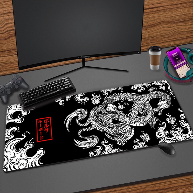 Mouse Gamer Grande Pad Chinês Dragão Acessórios Para Jogos HD Impressão