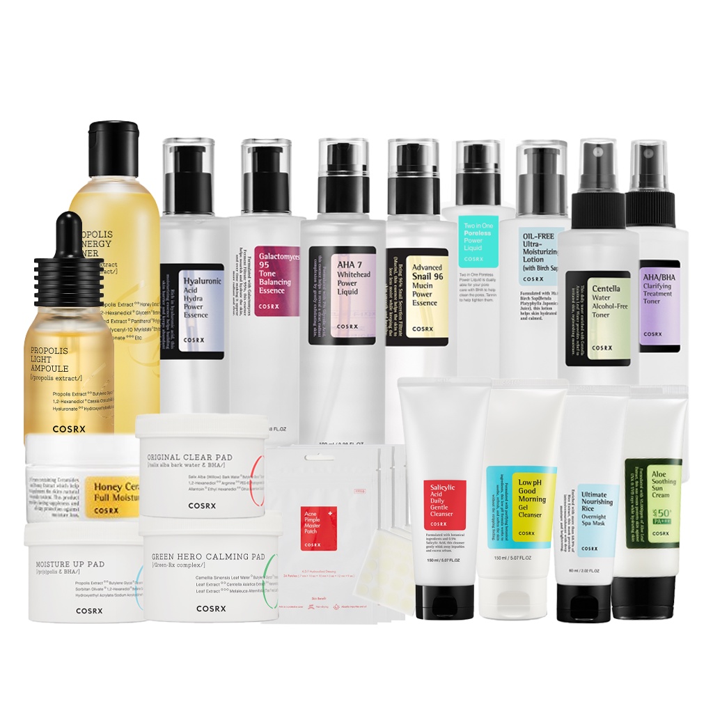 cosrx best skincare essence,lotion,toner,pad,cleanser,ampoule,cream