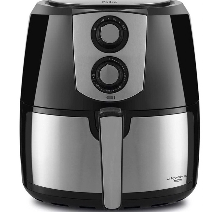 Fritadeira Air Fryer Philco JUMBO inox 5,5L 127/220V Shopee Brasil