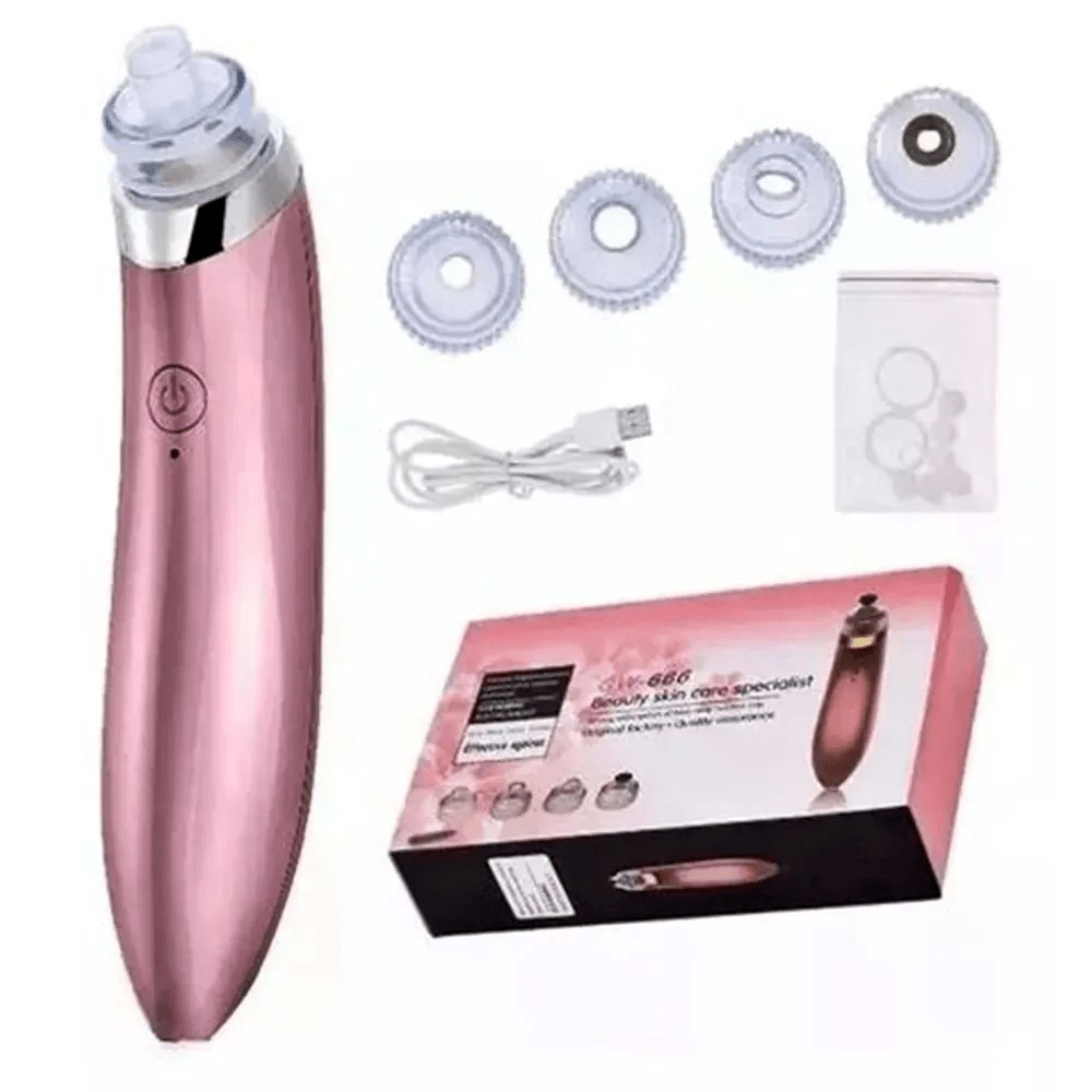 Aparelho Removedor De Cravos Espinhas Acne 4 Em 1 Extrator Sucção Vácuo