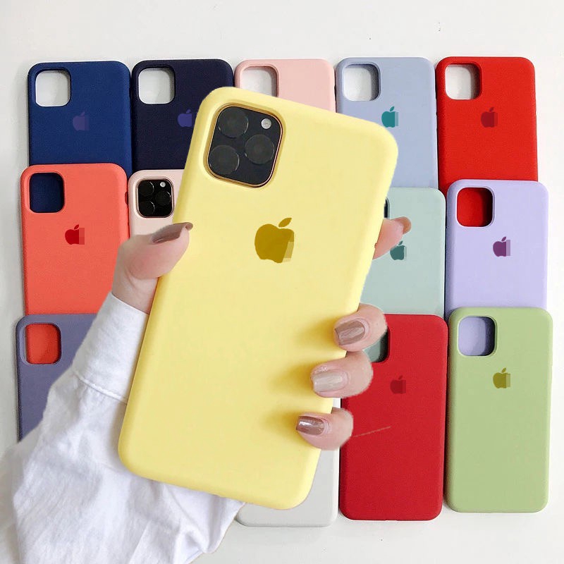 Capa De Silicone Original Para Iphone 11 Pro Max 7 Plus 8