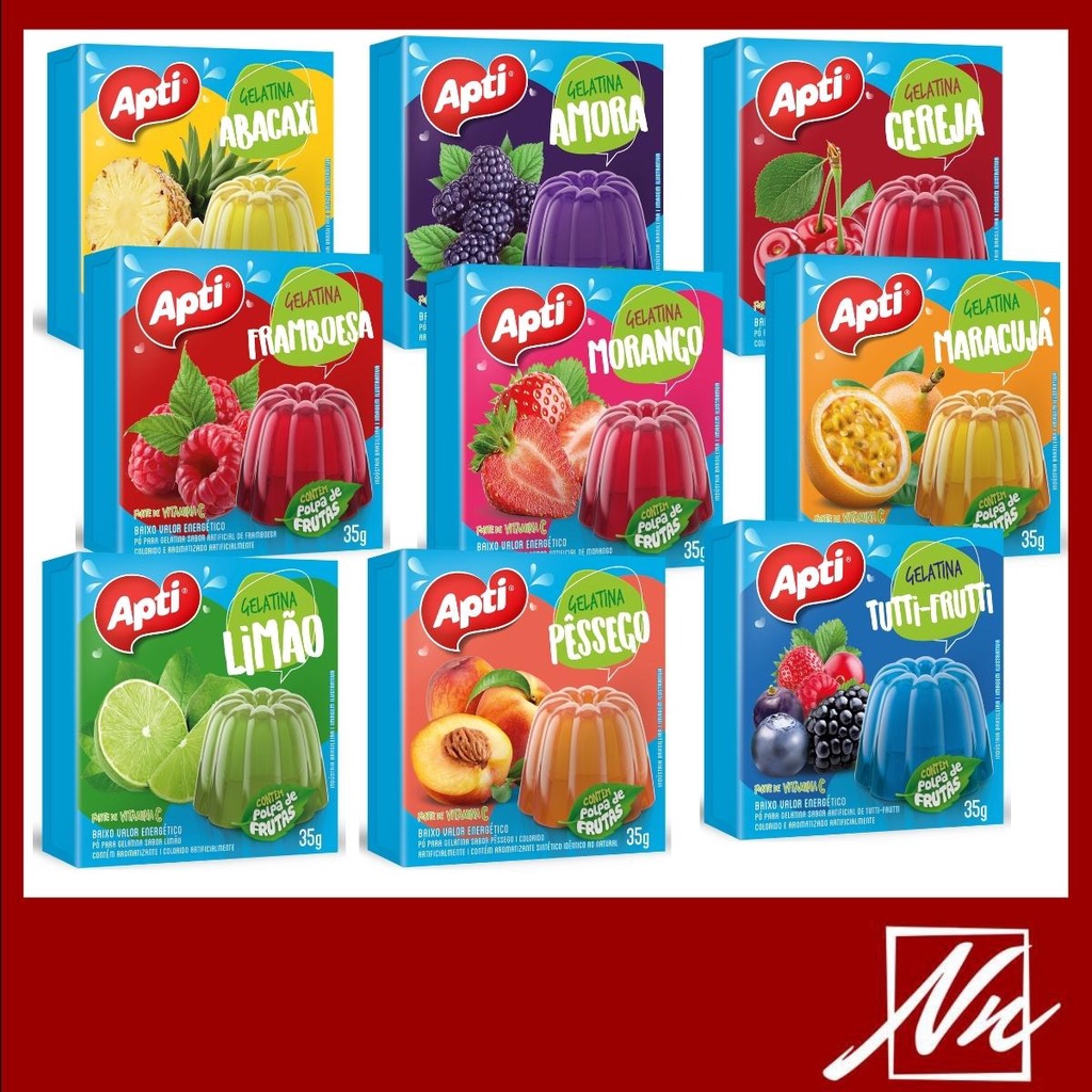 GELATINA APIT SABORES APTI 33g Shopee Brasil