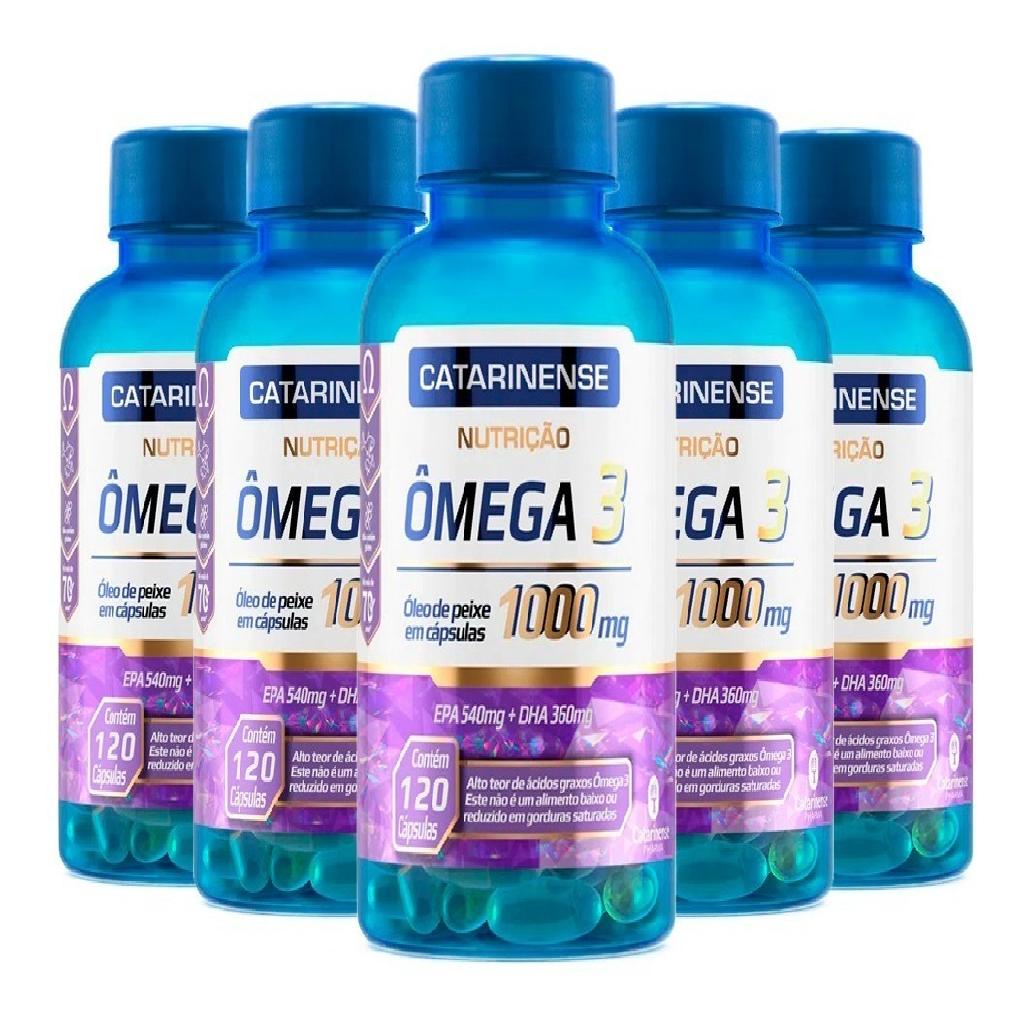 Kit 5 Ômega 3 Epa E Dha 1000mg 120 Cápsulas Catarinense Shopee Brasil