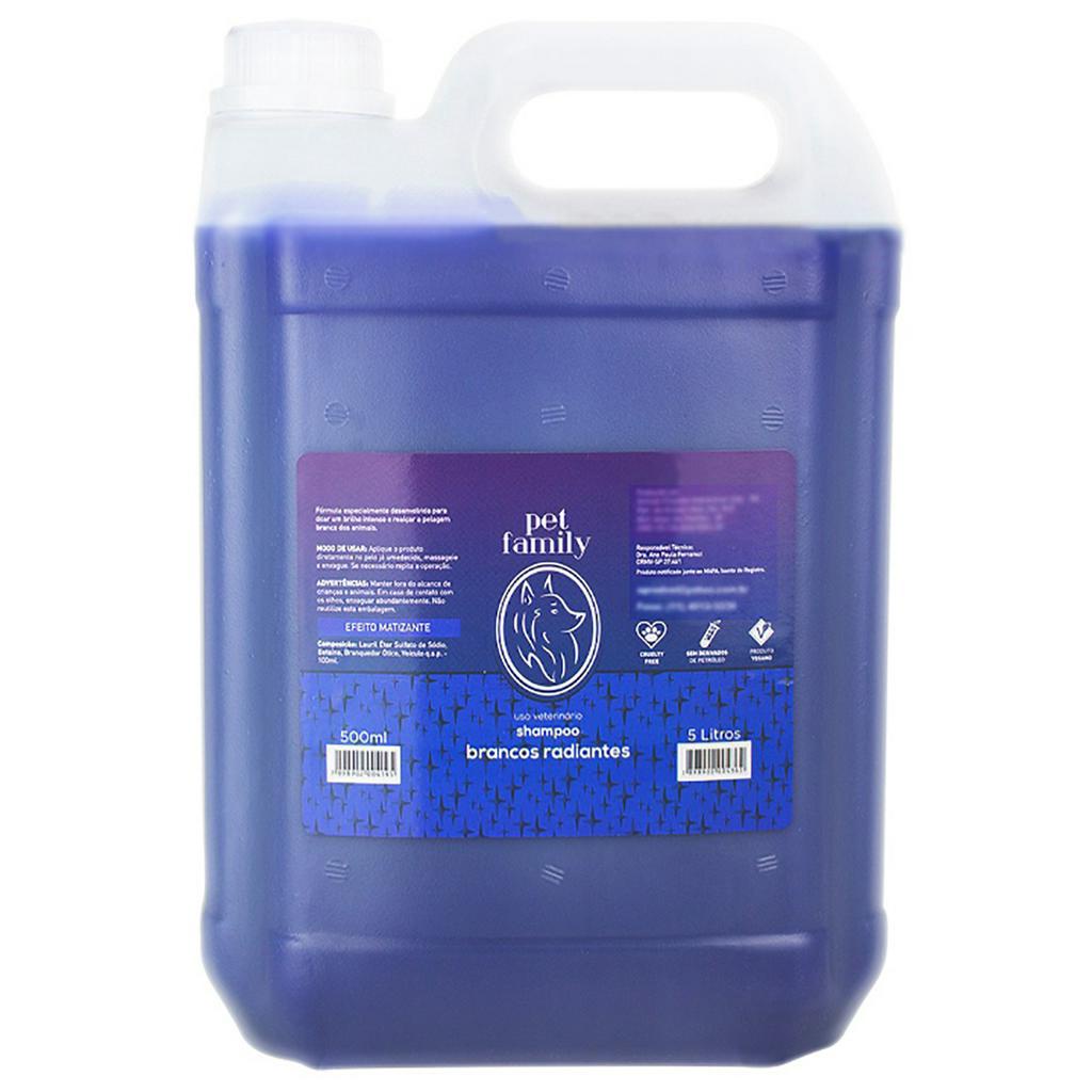 Shampoo Branqueador Pet Family Natural Para Cães E Gatos Profissional