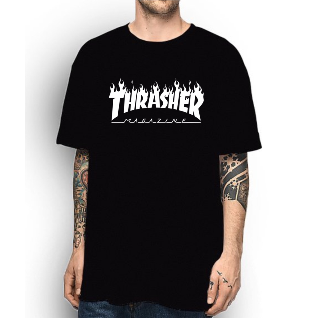 Camiseta Unissex Thrasher 100 Algodão fio 30.1 penteado envio rápido