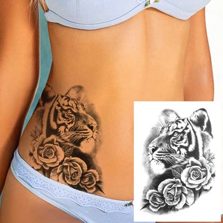 Ferocioso Leão Tigre Temporária Tatuagem Para Homens Mulheres Adulto Criança Espada Bússola Tatuagens De Flores Adesivo Falso Preto Transferable Tatoo | Shopee Brasil 320_x_320_jpg