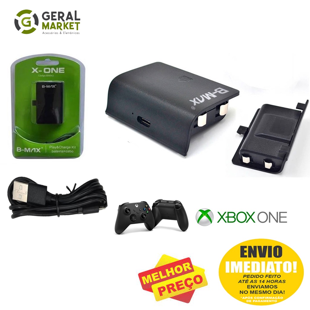 Bateria para Controle Xbox One S Series Recarregável + Cabo Carregador
