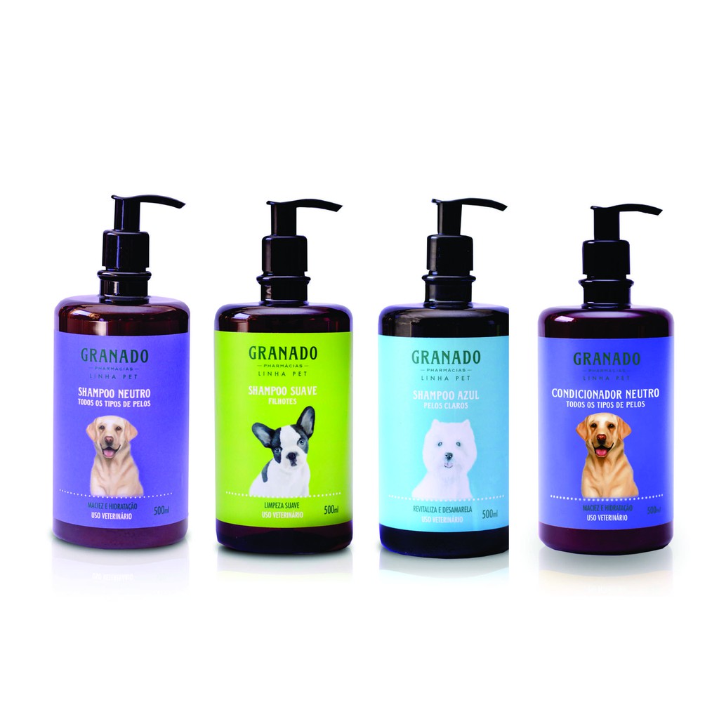 Shampoo ou condicionador Granado Pet para Cães e Gatos 500ml Shopee