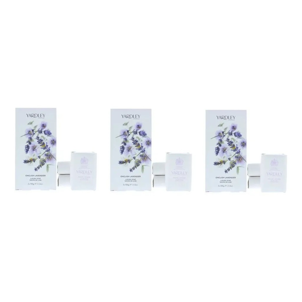 3 Kits em Barra English Lavender 3 x 100 g cada Selo ADIPEC