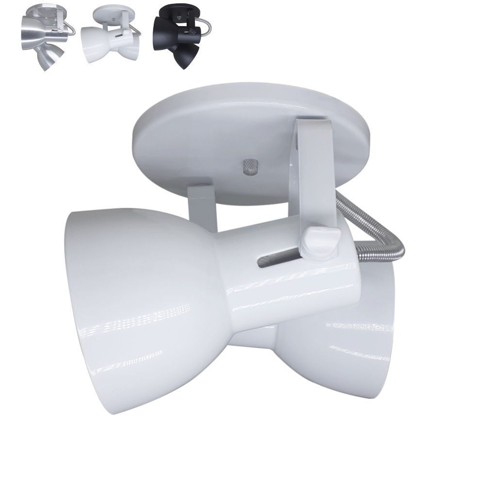 Spot Luminaria de Teto Dupla para Duas Lampadas PAR20 ou Bulbo LED com