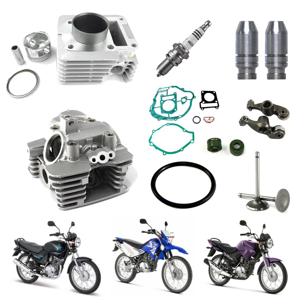 Kit Motor Completo Com Cabeçote Yamaha Ybr/factor/xtz 125 Escorrega o