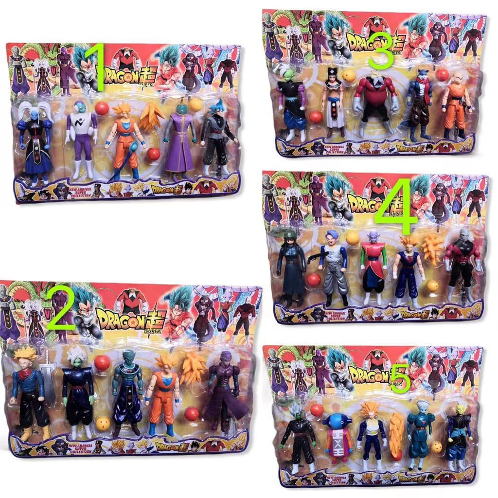 Kit Dragon Ball Z com 5 ou 6 bonecos articulados Shopee Brasil