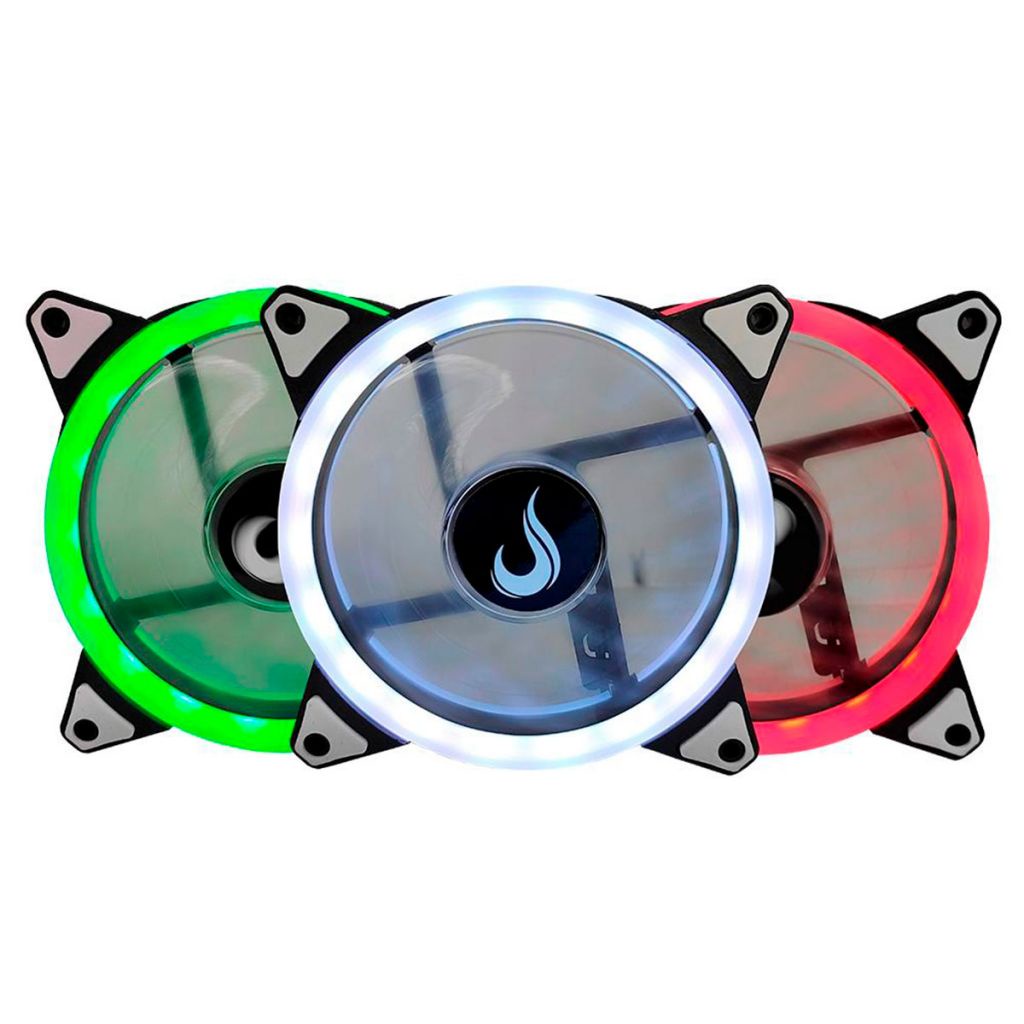 Kit 3 Coolers 120mm Rise Mode Laser Rgb Rmrgb055v Escorrega o Preço
