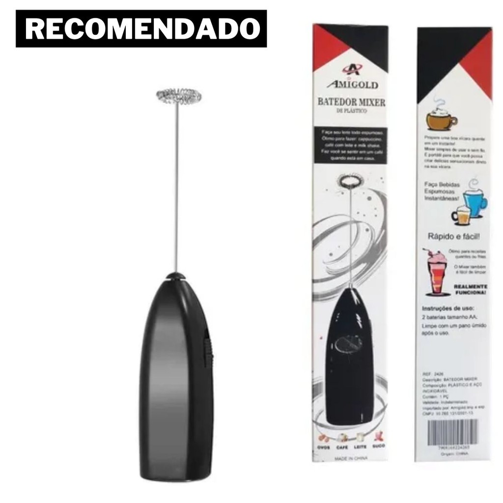 Mini Mixer Misturador De Bebidas A Pilha Portatil Eletrico Shopee Brasil