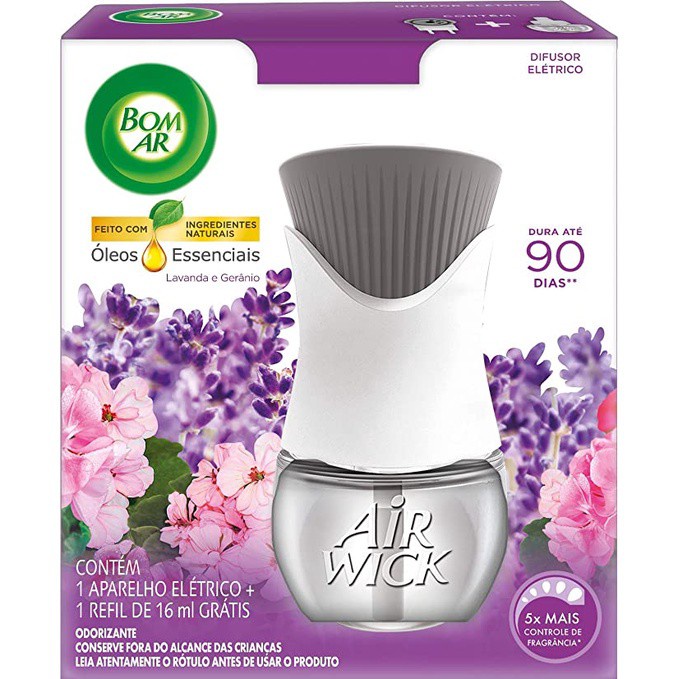 BOM AR AIR WICK DIFUSOR LAVANDA APARELHO 16ML Shopee Brasil