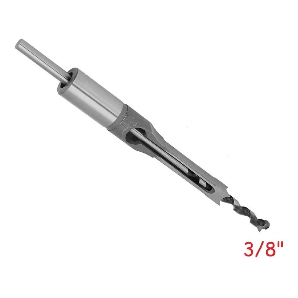 Broca Furo Quadrado Em Madeira 3/8 Ferramenta Kit Jogo Pro Shopee