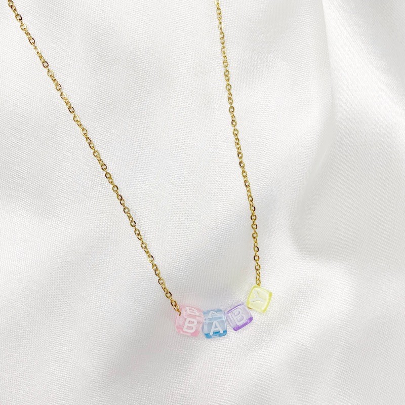 Colar de Miçanga Personalizado Escreva O Que Quiser