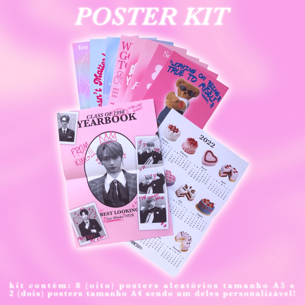 Kit de Posters fanmade KPOP personalizado Shopee Brasil