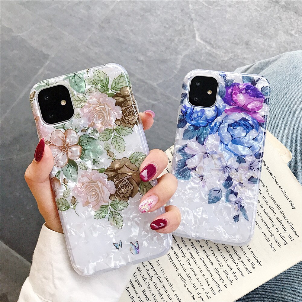 Capa De Celular Flexível De Silicone Com Flor Preferred