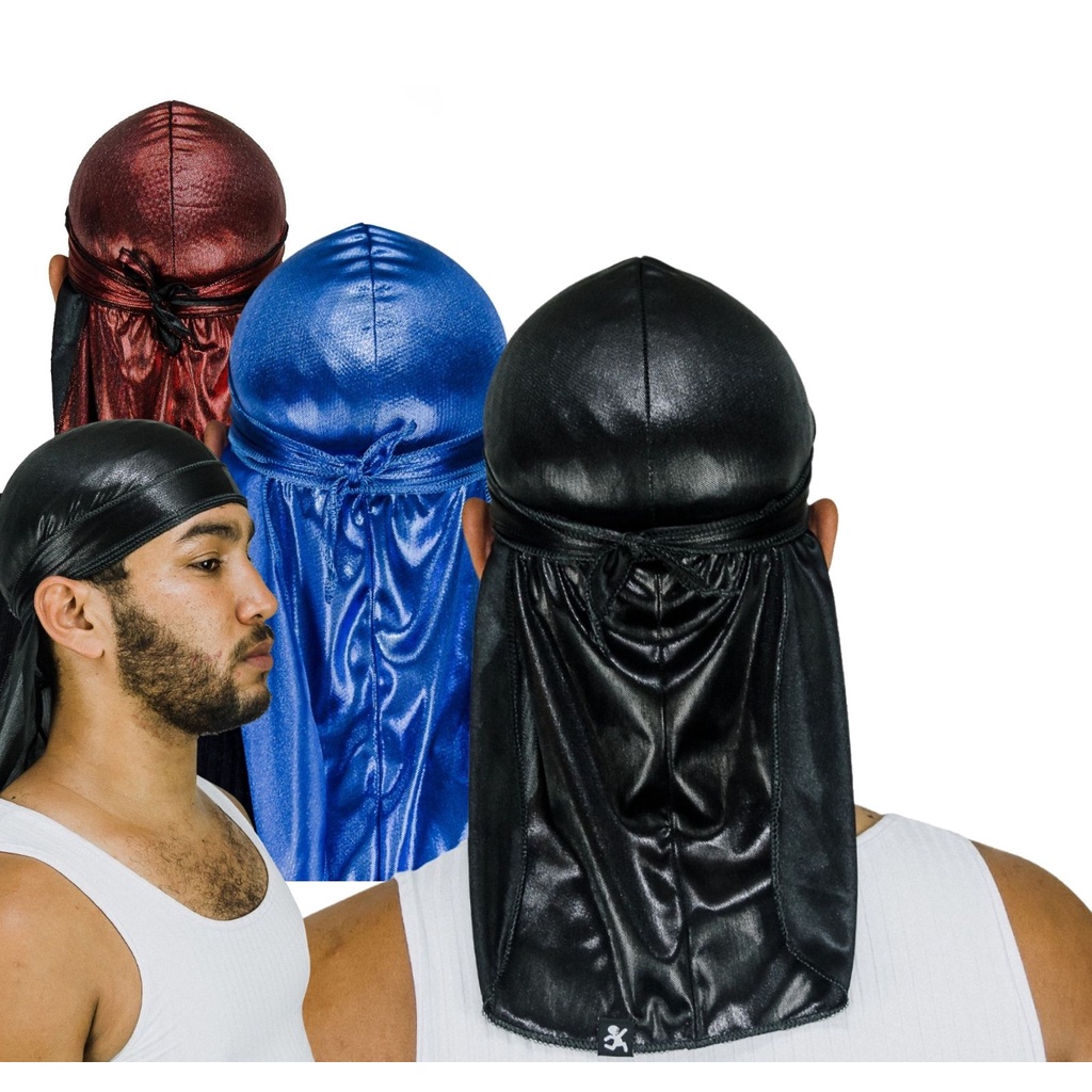 Bandana Durag Silk 360 Waves Dureg Wavecap Plastic bag Shopee Brasil