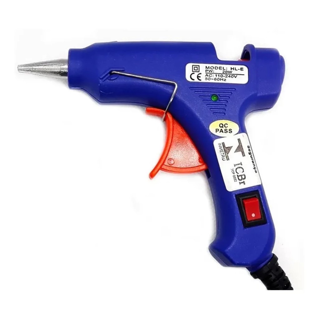 Pistola De Cola Quente 20w Bivolt Bico Fino Para Bastão