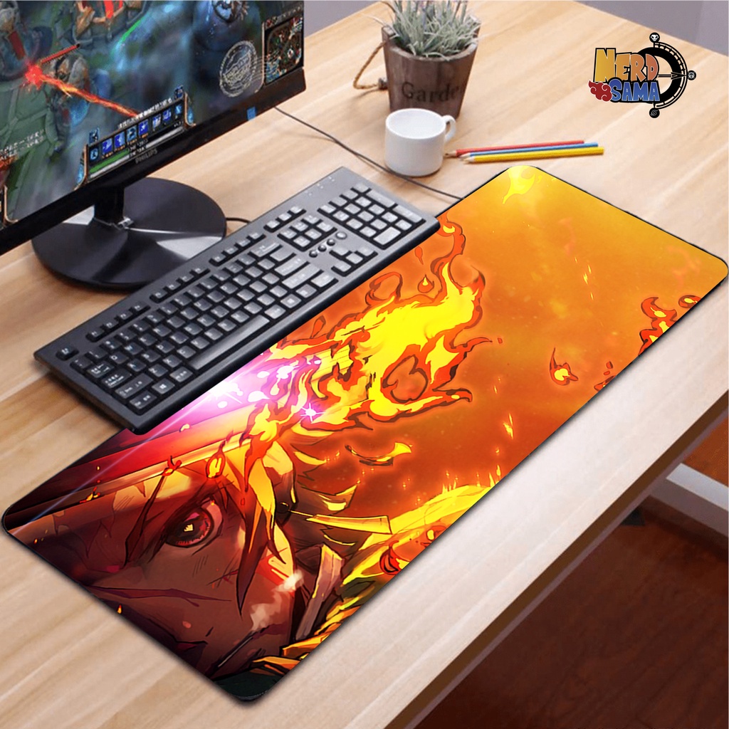 Mouse Pad anime Kimetsu no Yaiba Demon Slayer 90x40cm Antiderrapante