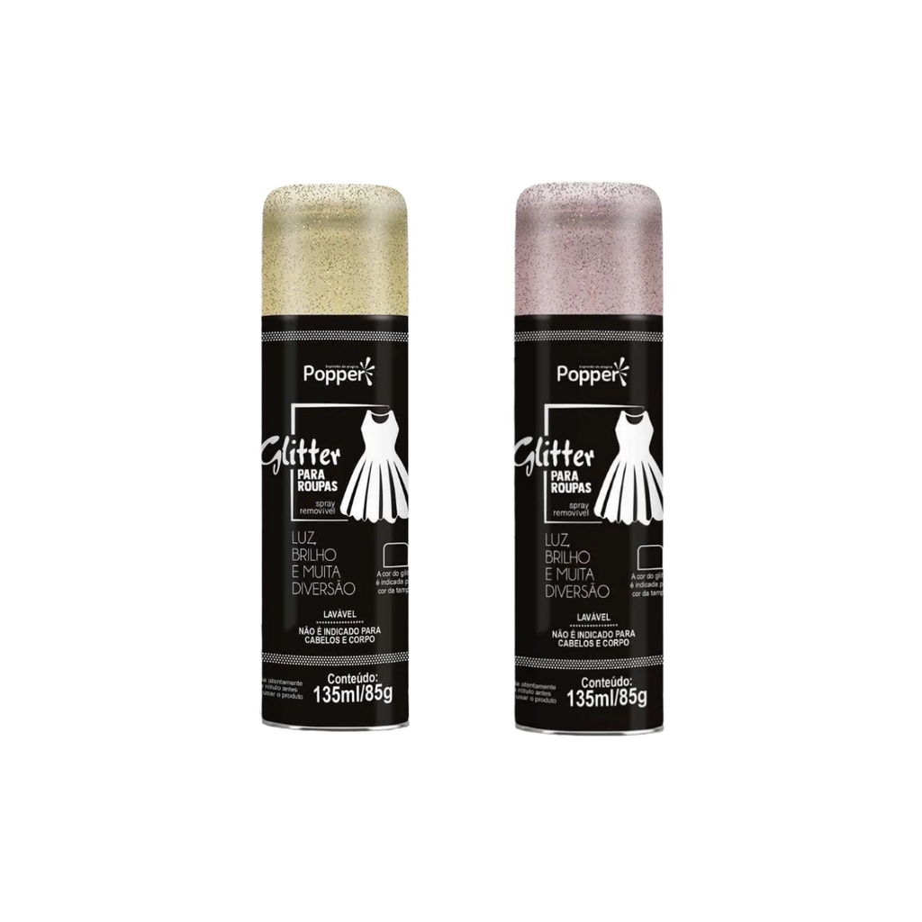 Spray Glitter Para Roupa Popper Rose Gold Dourado Brilho Shopee Brasil