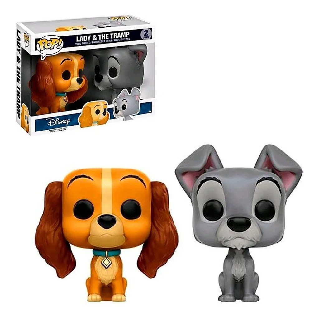 Funko Pop Disney Lady & The Tramp 2 Pack dama e o vagabundo