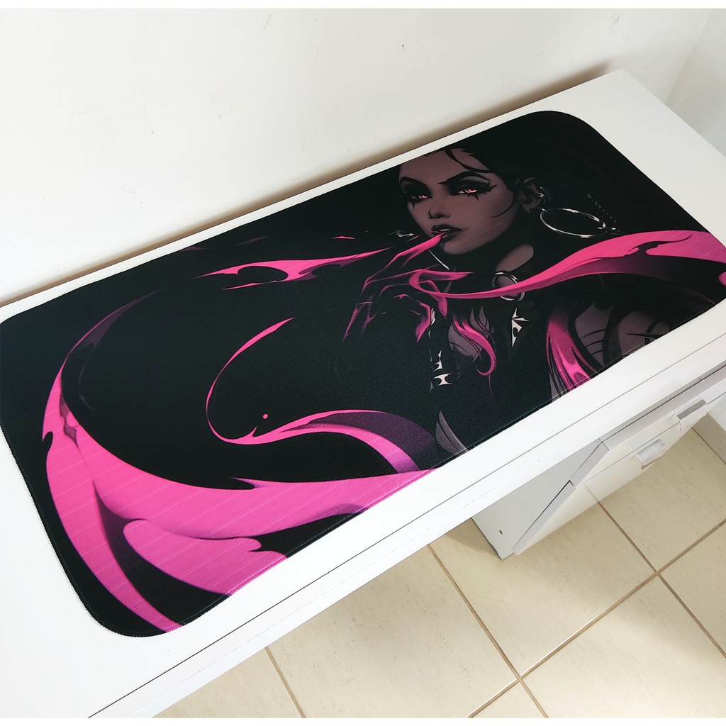 Mouse Pad Gamer Reyna Valorant Extra Grande 90x40 Personalizado borda
