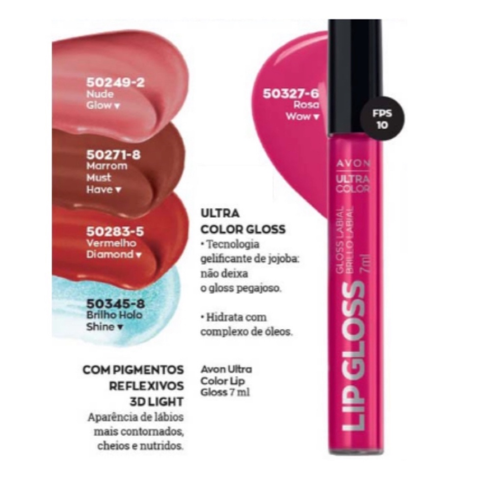 Gloss Labial Avon Ultra Color LIP GLOSS 7ml (ESCOLHA O SEU) Shopee