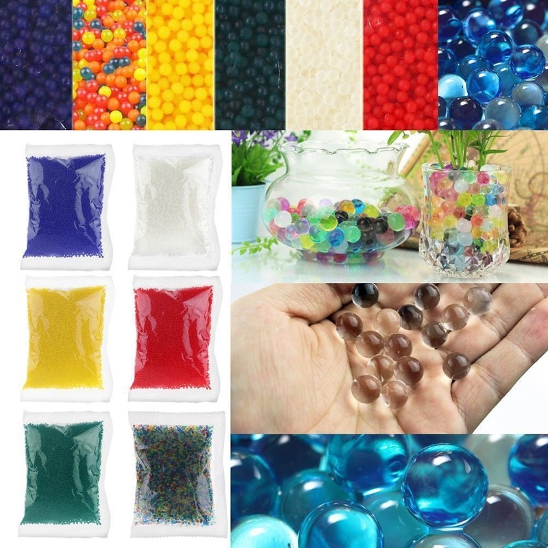 10000PCS Water Plant Flower Jelly Crystal Beads Gel Ball Soil Mud