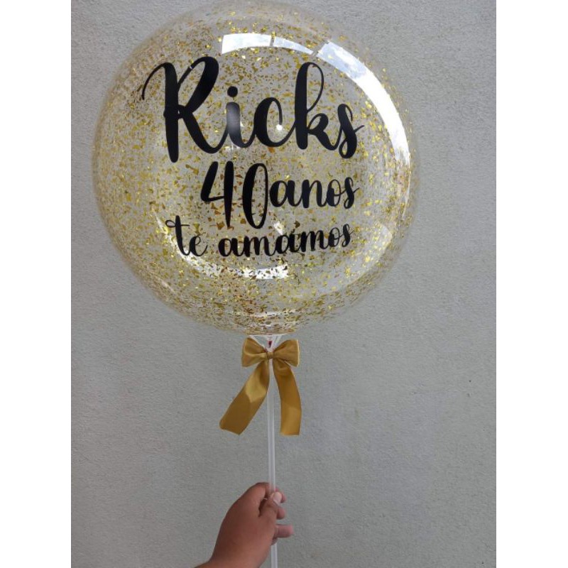 balão Bubble na vareta personalizado Shopee Brasil