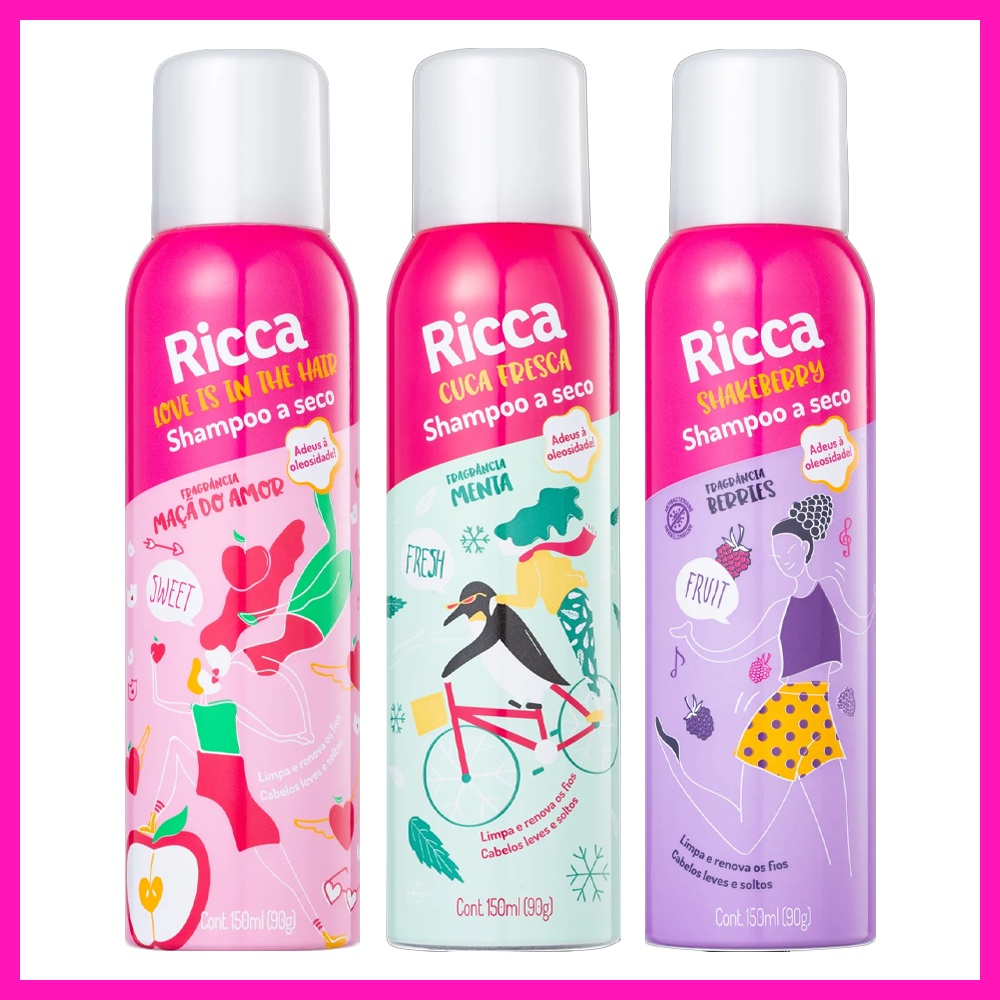 Shampoo a Seco 150ml Ricca Shopee Brasil