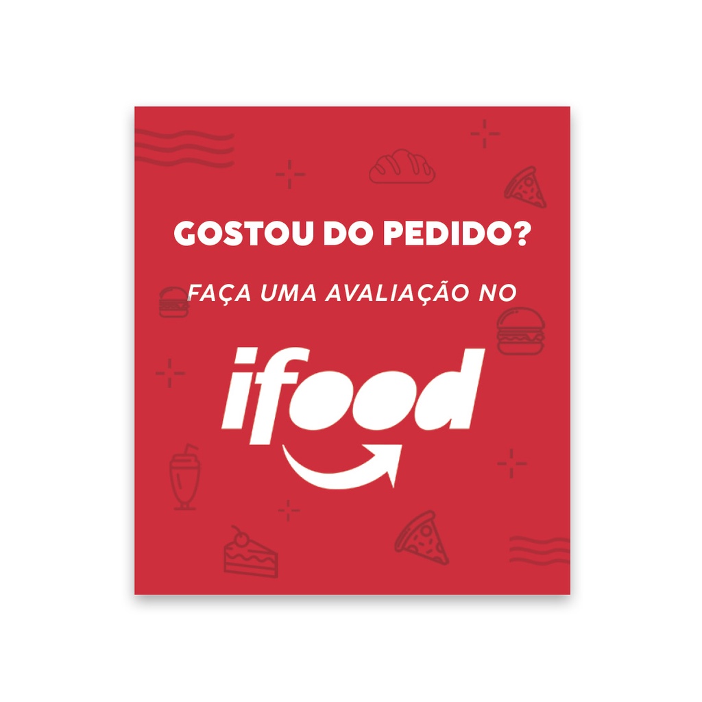 100un Cartão de Agradecimento Cliente IFOOD DELIVERY Exclusivo Shopee